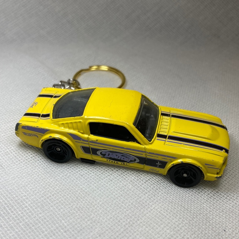 Yellow Toy Car Keychain